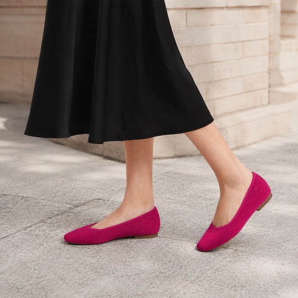 Vivaia Shoes - VIVAIA Margot 2.0 Pitaya Pink Knit Ballet Flats - Size EU 41.5 / US 10 / NWT